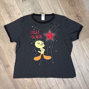 Vintage Tweety Bird I Play To Win Shirt Womens 22/24 3X